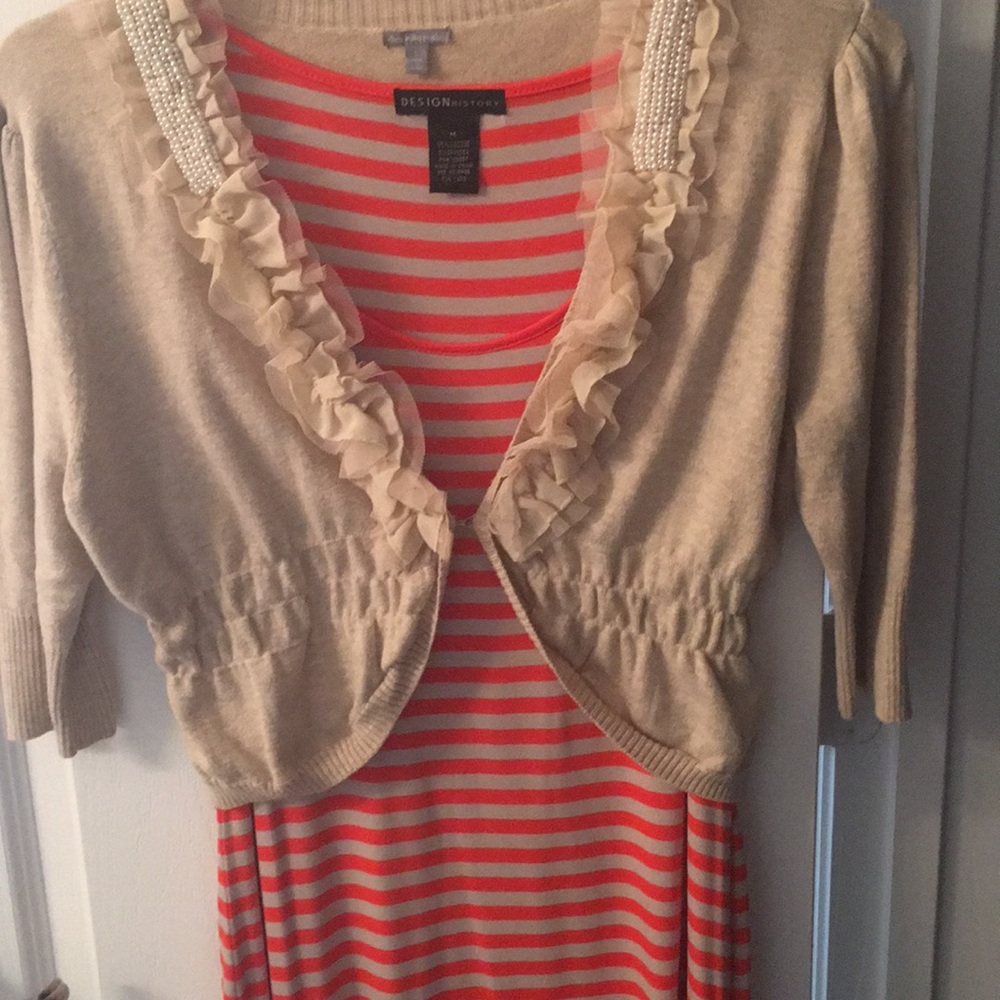 2 piece set dress and a short sweater